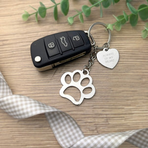 "Always in My Heart" Precious Paw Keyring