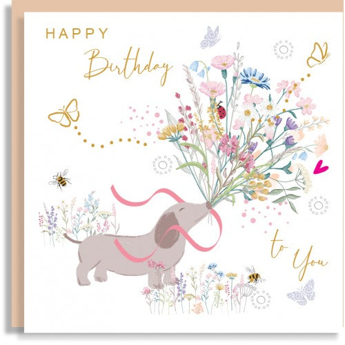 Happy Birthday Card - Elderflower Spray