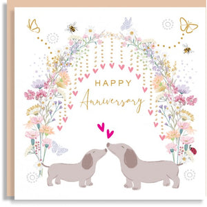 Happy Anniversary Card - Elderflowers