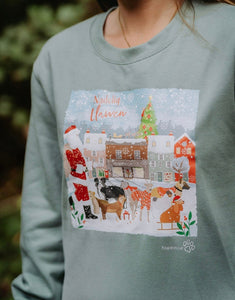 Hope Rescue 'Nadolig Llawen' Christmas Sweatshirt Design by Betty James