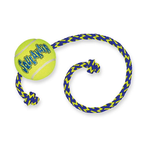 KONG® SqueakAir® Ball with Rope Dog Toy