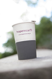 Hope Rescue Reusable Eco Travel Cup With Grey Grip